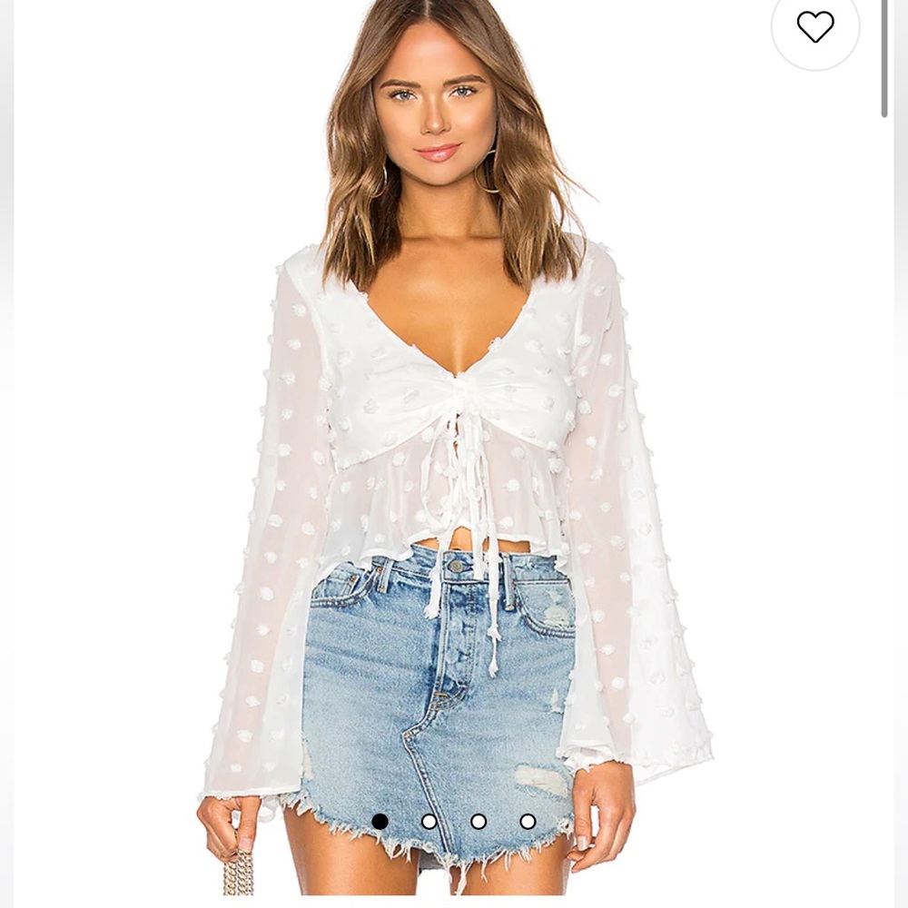 Lovers and friends size small Lily top in off white